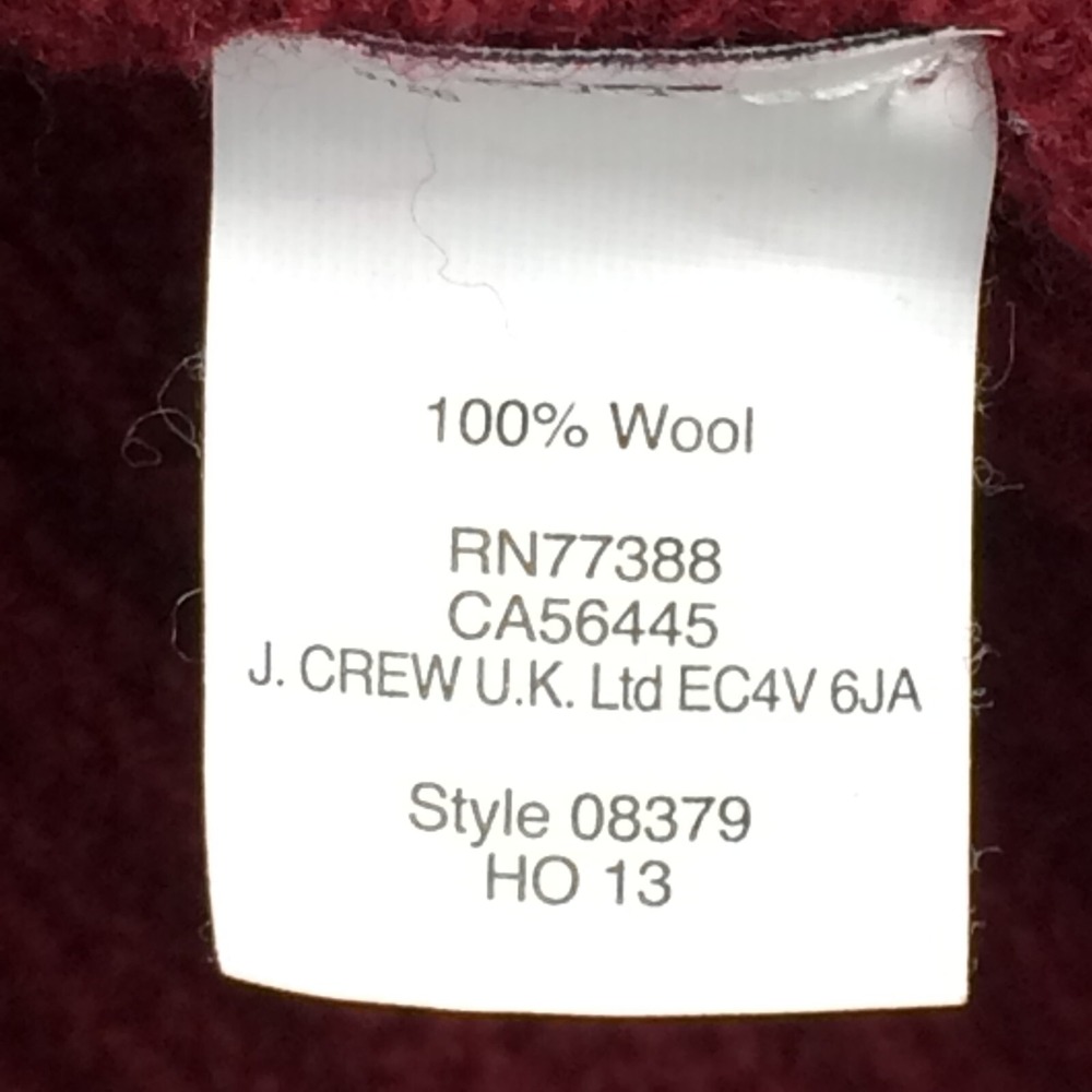 J Crew Sweater Womens Small Wool Burgundy Open Front Pockets Holidays Oversize‎ - Picture 8 of 16